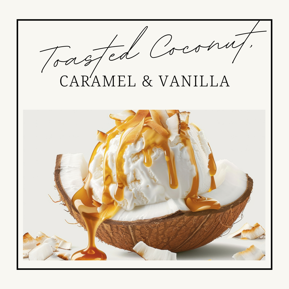 Toasted Coconut, Caramel & Vanilla Wax Clamshells