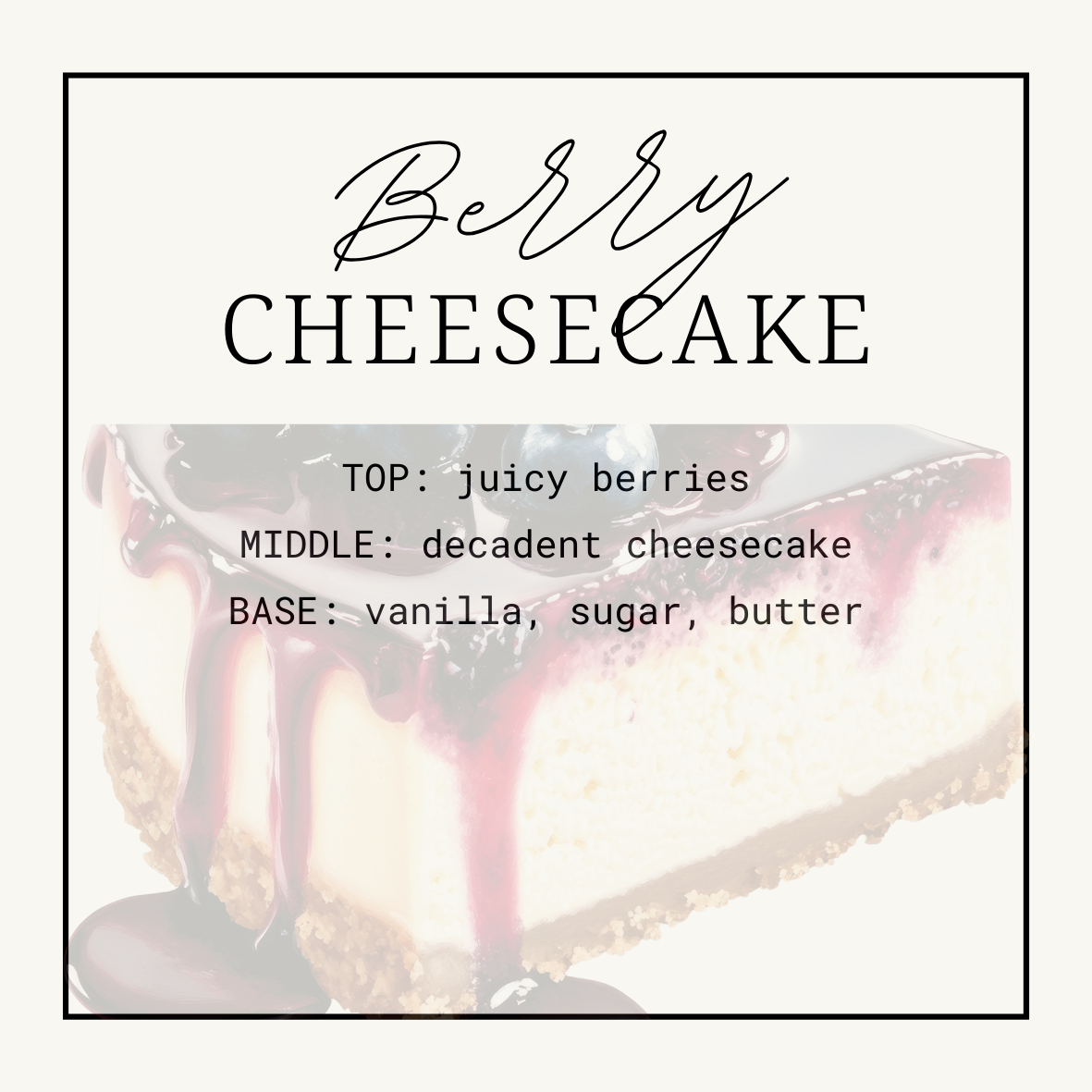 Berry Cheesecake Squeezy Scent