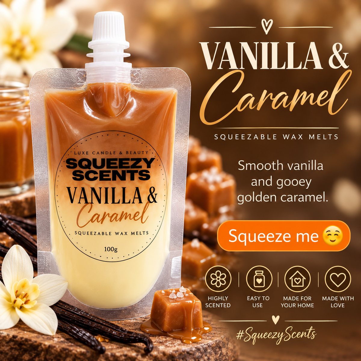 Vanilla & Caramel Squeezy Scent