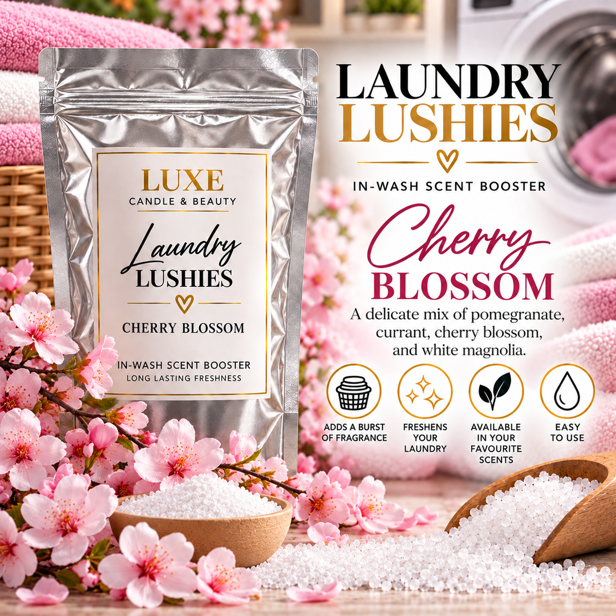 Cherry Blossom Laundry Lushies in-wash scent booster