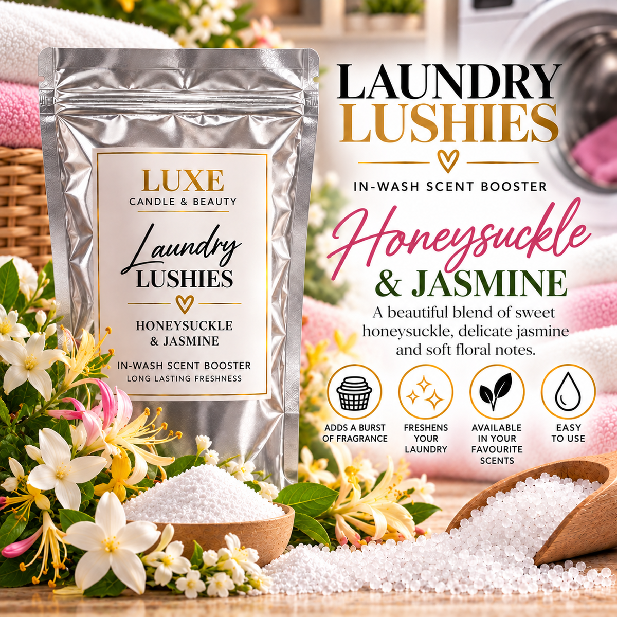 Honeysuckle & Jasmine Laundry Lushies in-wash scent booster