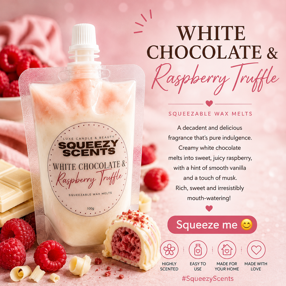 White Chocolate & Raspberry Truffle Squeezy Scent