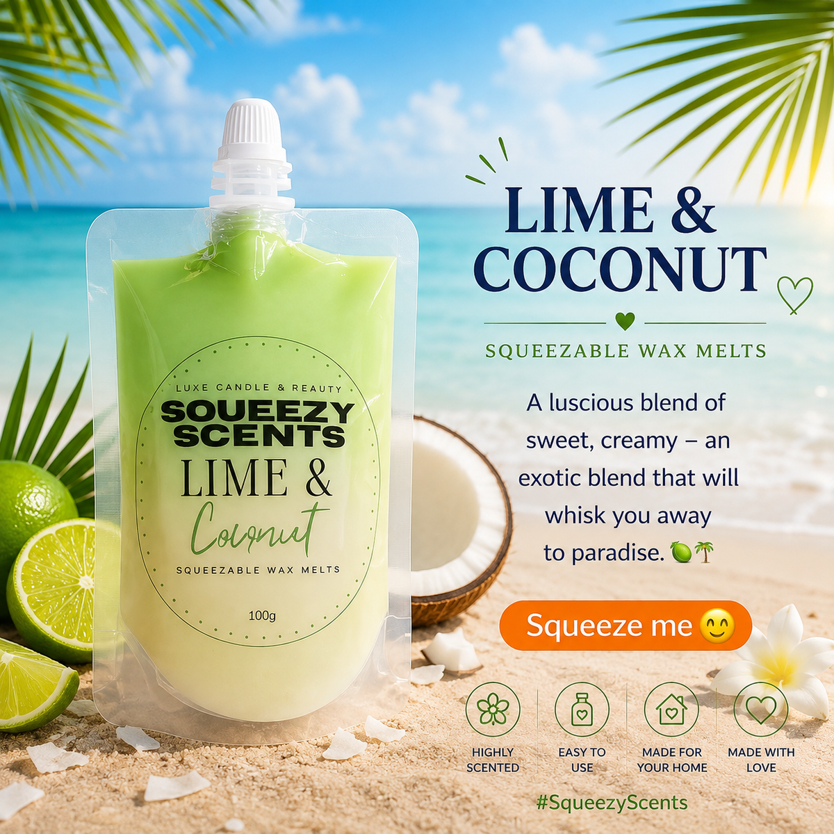 Lime & Coconut Squeezy Scent