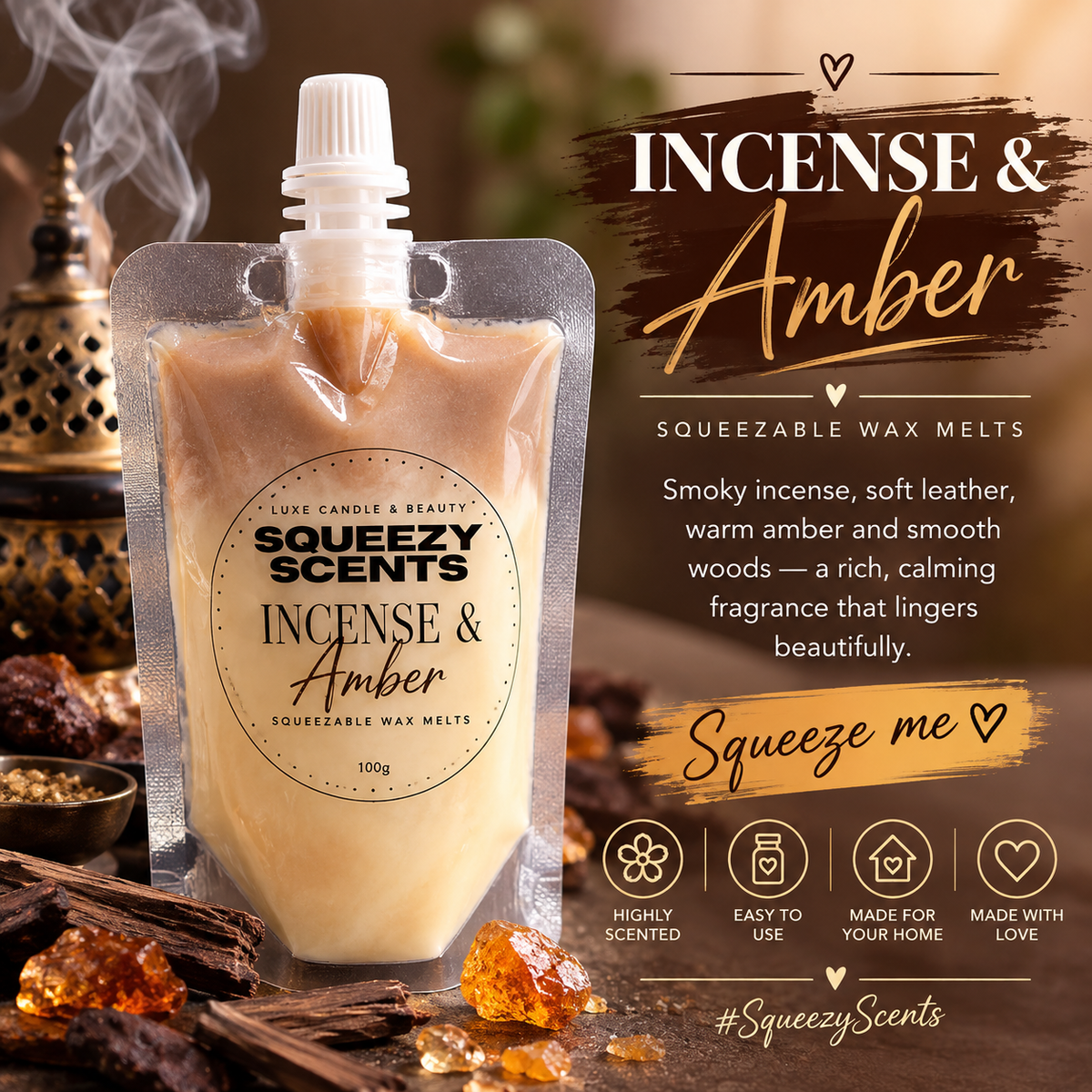 Incense & Amber Squeezy Scent
