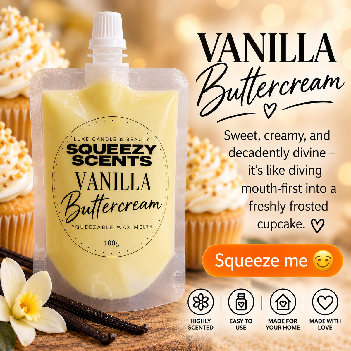 Vanilla Buttercream Squeezy Scent