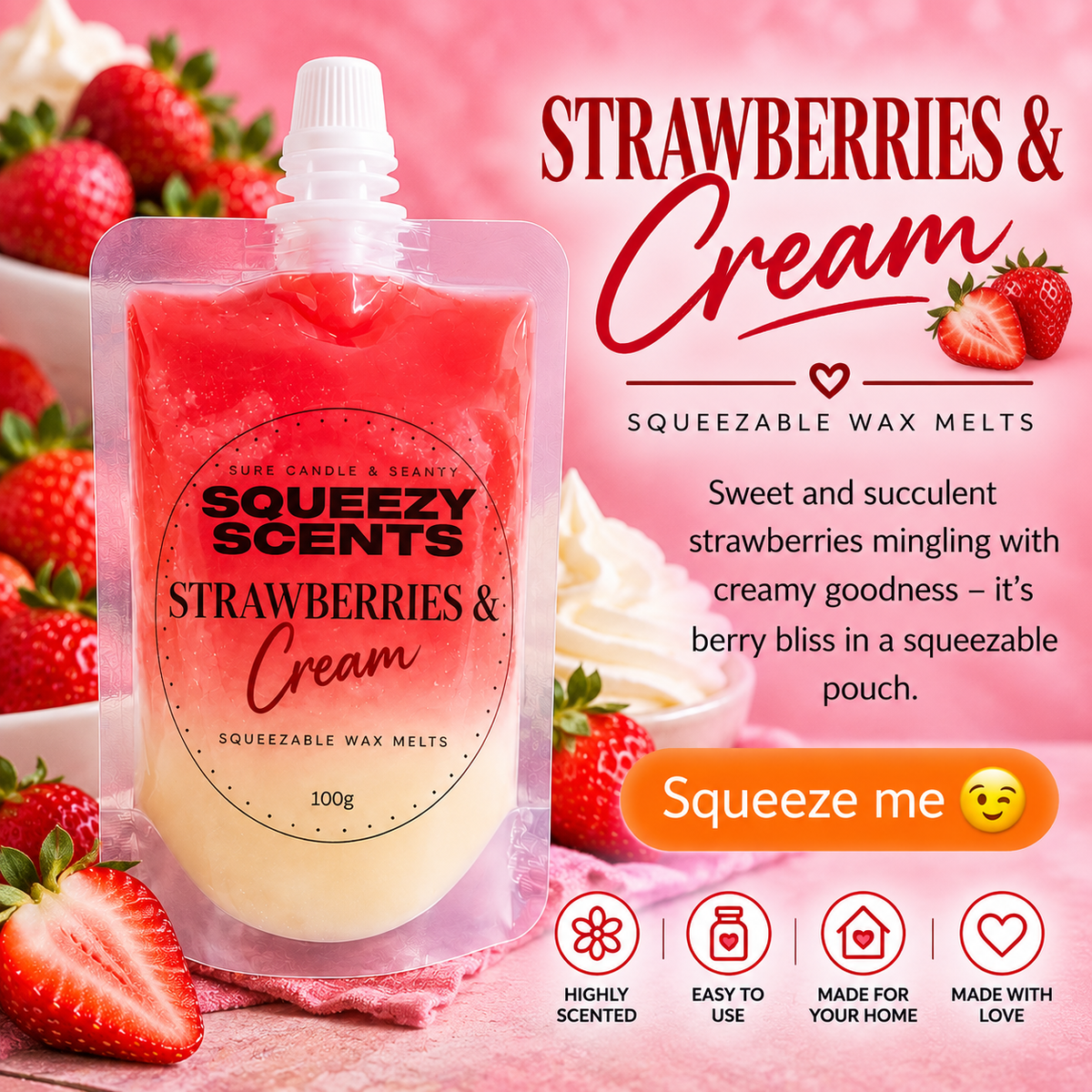 Strawberries & Cream Squeezy Scent