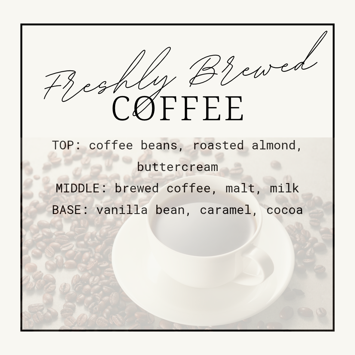 Freshly Brewed Coffee Wax Clamshells
