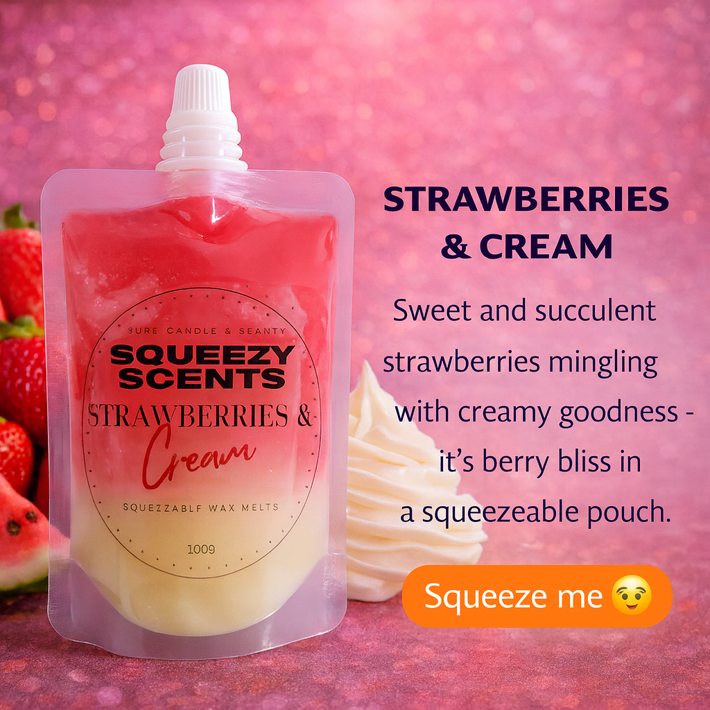 Strawberries & Cream Squeezy Scents 100g pouch
