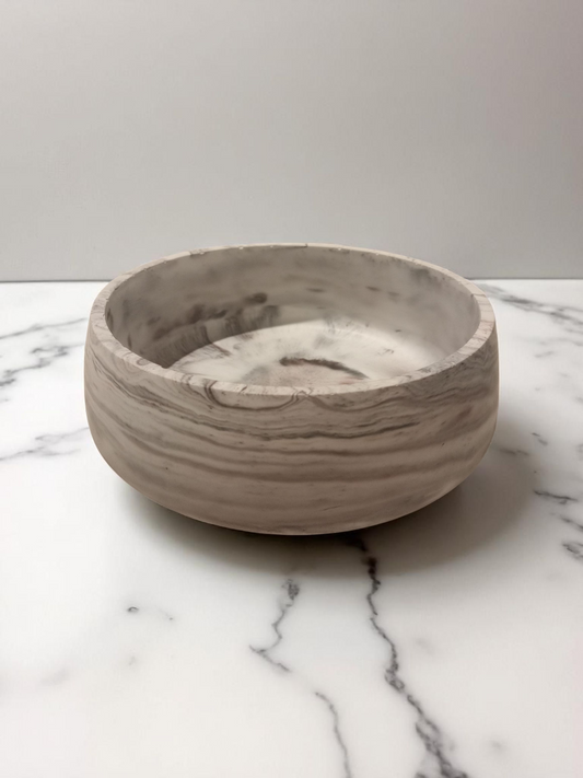 'Lune' Bowl - White/Brown/Black