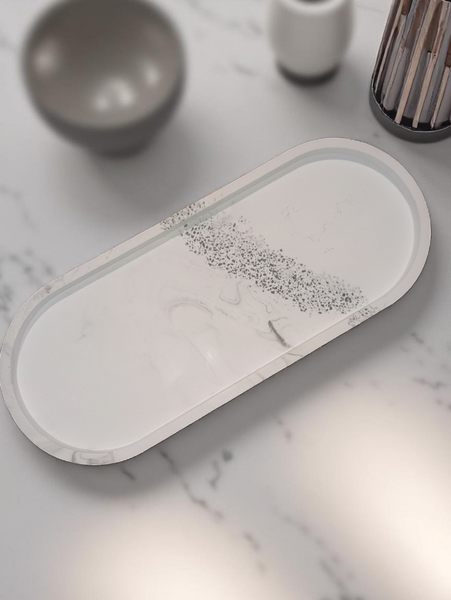 Oblong Trinket Tray with Bling - Large