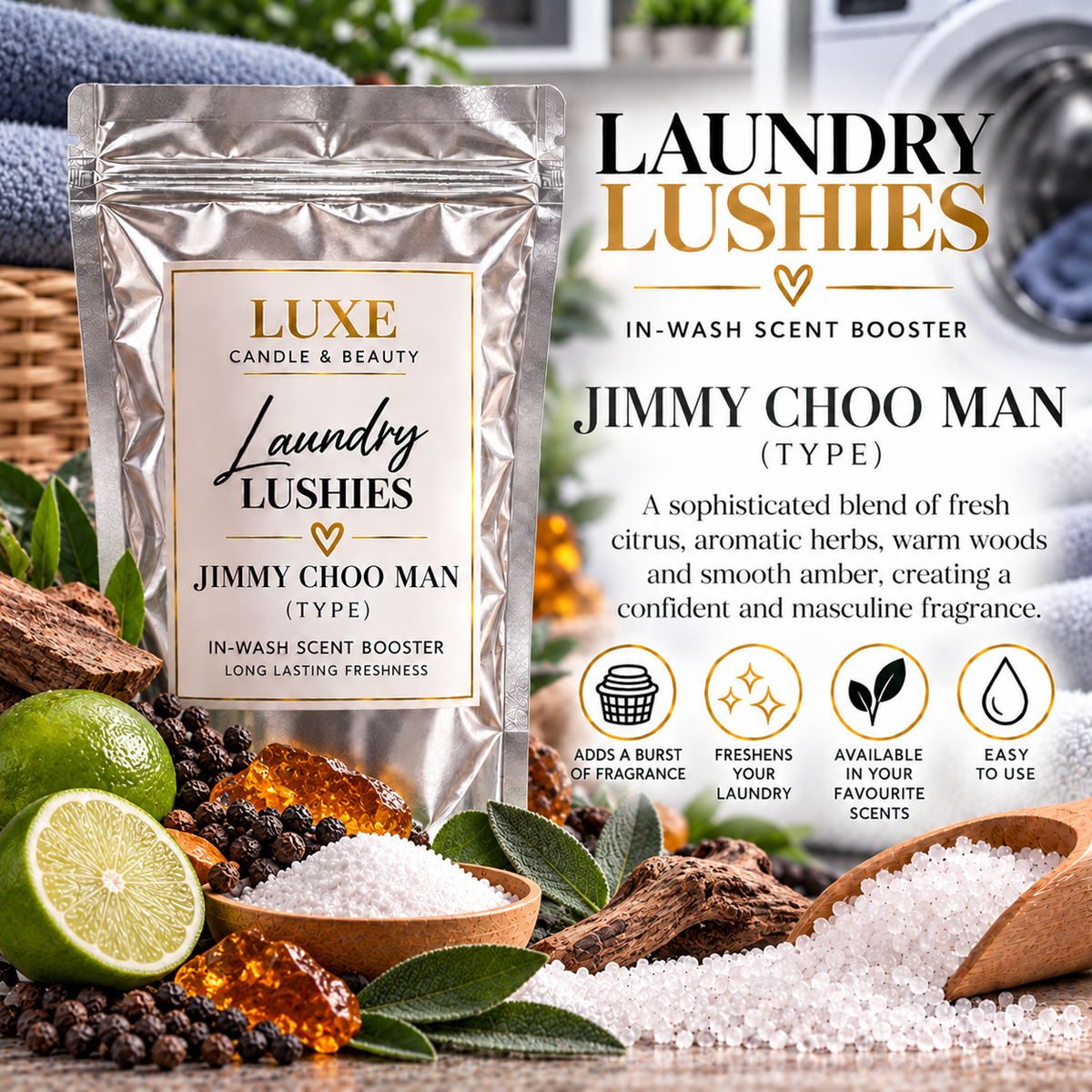 Jimmy Choo Man (type) in-wash laundry scent booster