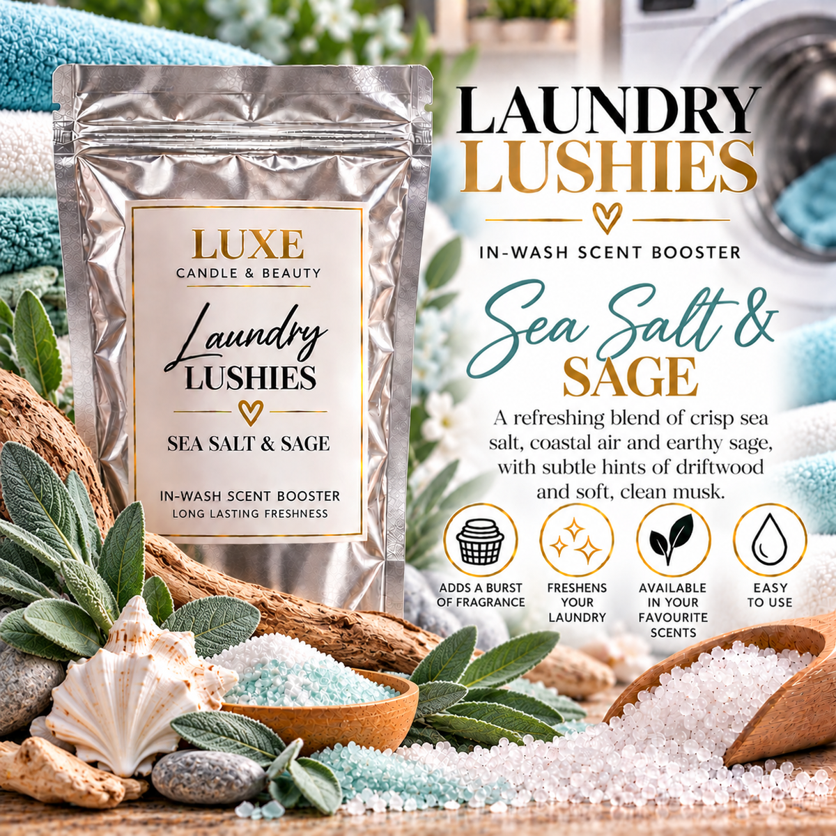 Sea Salt & Sage Laundry Lushies in-wash scent booster