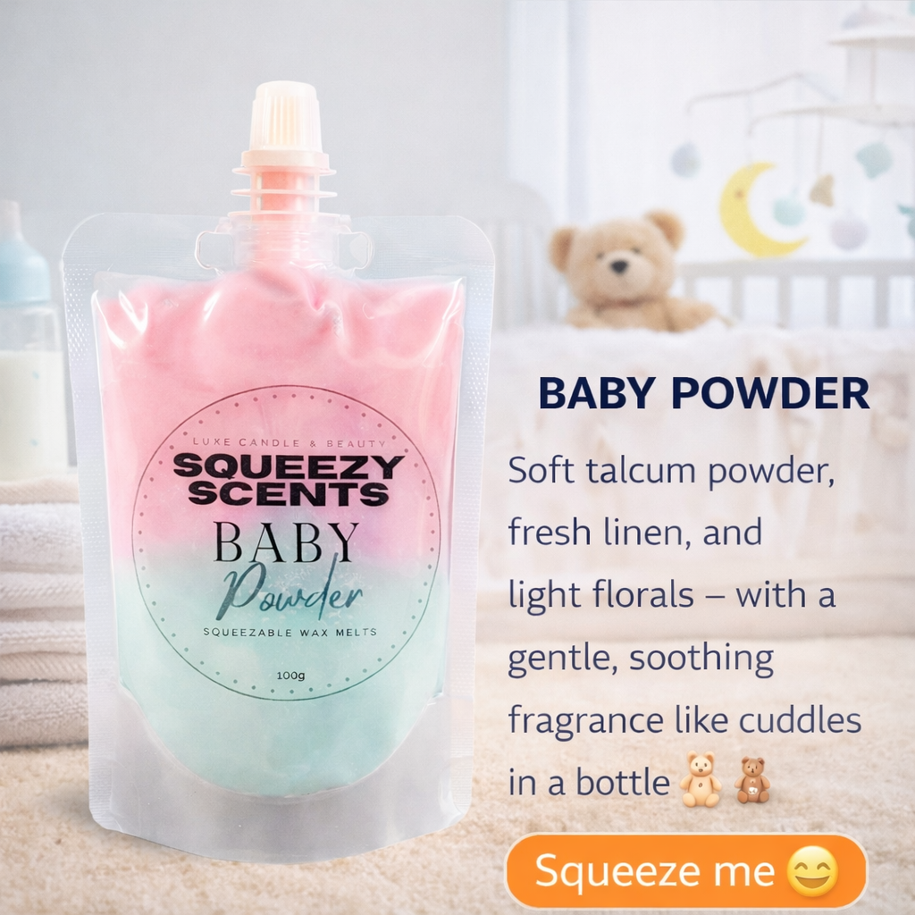 Baby powder squeezy scent
